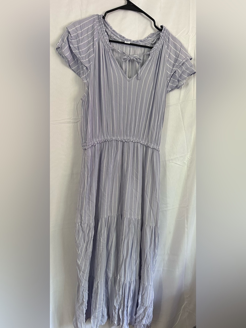 Old Navy Light Lavender Striped Maxi Dress